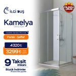 Kamelya Serisi 90x90cm Kare Duşakabin